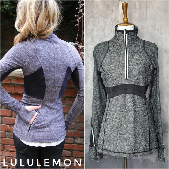 lululemon athletica Tops - Lululemon Full-Tilt Run 1/2 Zip Pullover space dye